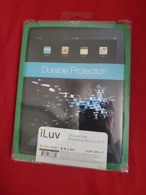 NEW ILUV SILICONE CASE IPAD WI-FI 3 G ICC801 GRN V.3.1 GREENOLOGY